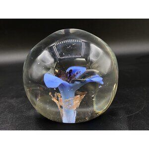 Beautiful Signed & Dated Whitehead 1998 Art Glass 3.5” Paperweight